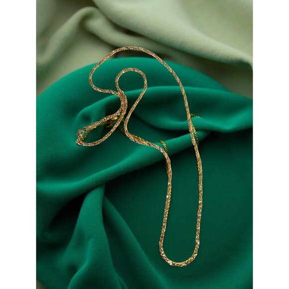 Vintage Womens Napier 28" Twisted Rope Style Gold Tone Necklace - Picture 8 of 9